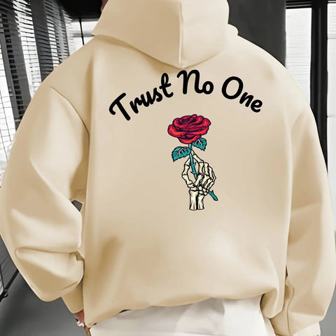 Trust No One Hoodie – Unisex Kapuzenpullover mit Stickerei & Statement