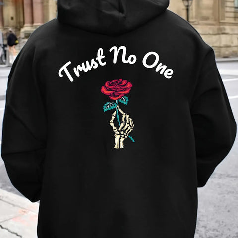 Trust No One Hoodie – Unisex Kapuzenpullover mit Stickerei & Statement
